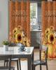 BOBOWUNY Fall Thanksgiving Blackout Door Curtains for Doorway, Hello Pumpkins Sunflower Bird Maple Leaf Thermal Insulted Doorway Curtains for Closet Living Room Bedroom Decorative Room Divider 39x78 view 2