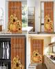 BOBOWUNY Fall Thanksgiving Blackout Door Curtains for Doorway, Hello Pumpkins Sunflower Bird Maple Leaf Thermal Insulted Doorway Curtains for Closet Living Room Bedroom Decorative Room Divider 39x78 view 4