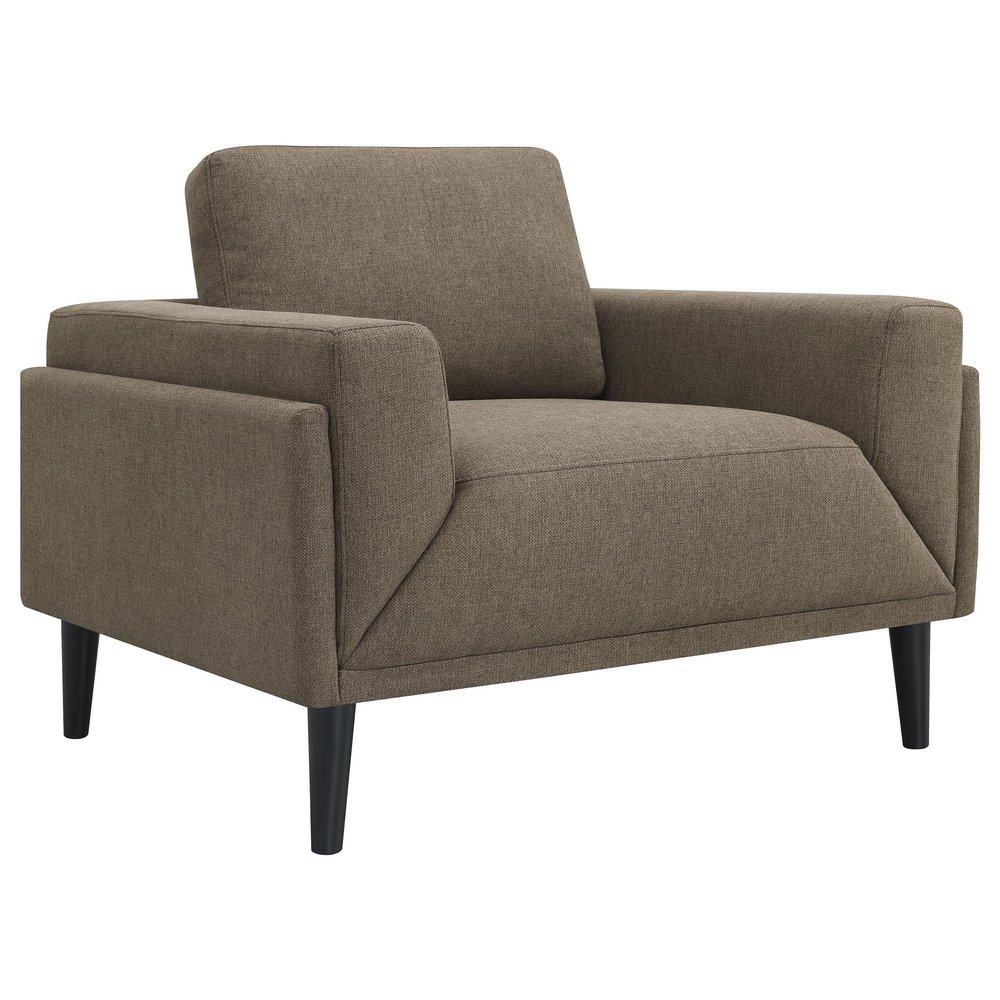 Coaster Home Furnishings - Rilynn - Upholstered Accent Chair with Track Arms, Reversible Back Cushion and Pocket Coil Seat - Living Room - Brown - 509523