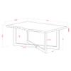 24/7 Shop at Home Kennywood Modern Wood 2-Piece Coffee Table Set with Criss-Cross Iron Base for Living Room, Bedroom, Home Office, Oak Brown and White view 3
