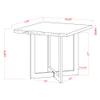 24/7 Shop at Home Kennywood Modern Wood 2-Piece Coffee Table Set with Criss-Cross Iron Base for Living Room, Bedroom, Home Office, Oak Brown and White view 4