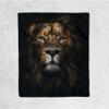 ARTXZDZ Lion Throw Blanket | Animal Fleece Blanket | Comfort Soft Warm Cover Blanket | Black Throw Blanket for Sofa Bed | 50 x 60 inches view 3