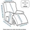 Recliner Chair Cover Printed Sofa Cover 4-Pieces Stretch Recliner Chair Slipcovers Lazy Boy Chair Covers with Side Pocket Non Slip Reclining Slipcovers Furniture Protector for Living Room (Colour 42) view 4