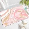 Abstract Art Pink Gold Marble Area Rug, Modern Light Luxury Living Room Rug, Soft Machine Washable Breathable Durable Carpet for Bedroom Room Girls Room Yoga Studio Hotel 3ftx6ft view 4