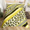 Leopard Print Kids Duvet Cover Set Twin Size,Abstract Cheetah Skin Fashion Bedding Set,Girls Boys Women Room Decor,Geometric Stripes Patchwork Comforter Cover,Yellow Bright Quilt Cover,1 Pillowcase view 4