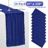 10 Pack Royal Blue Cheesecloth Table Runner Gauze Table Runner 10FT Long Semi-Sheer Table Runner Boho or Rustic Wedding Table Decor for Wedding Decor Arch Draping Bridal Shower Holiday Party view 2