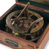 Authentic Gift Collection Antique Nautical - 5 inches Large Sundial Compass in Rosewood Case Top Grade Calibrated Vintage Gift view 1