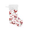 Caikeny Cute Santa Claus Christmas Stockings Snowflake Christmas Presonalized Large Stocking Sock Set of 1 Xmas Party Winter Decor Candy Bag Family Holiday Gift 18 in view 1
