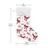 Caikeny Cute Santa Claus Christmas Stockings Snowflake Christmas Presonalized Large Stocking Sock Set of 1 Xmas Party Winter Decor Candy Bag Family Holiday Gift 18 in view 2