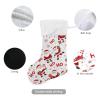 Caikeny Cute Santa Claus Christmas Stockings Snowflake Christmas Presonalized Large Stocking Sock Set of 1 Xmas Party Winter Decor Candy Bag Family Holiday Gift 18 in view 3