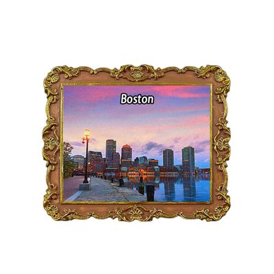Boston Massachusetts United States Refrigerator Magnet 3D Travel Souvenir Fridge Decoration Magnetic Sticker Craft Collection