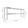 BANLICALI 2-Tier Overshelf, Stainless Steel Kitchen Island Organizer Rack, Floor Standing Storage Shelves Prep & Work Table for Kitchen Silver Each Tier Load 20kg/ 44.09lbs (12x59 Inch) view 3