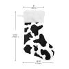 Caikeny Cow Christmas Stockings Black White Christmas Presonalized Large Stocking Sock Set of 1 Xmas Party Winter Decor Candy Bag Family Holiday Gift 18 in view 2