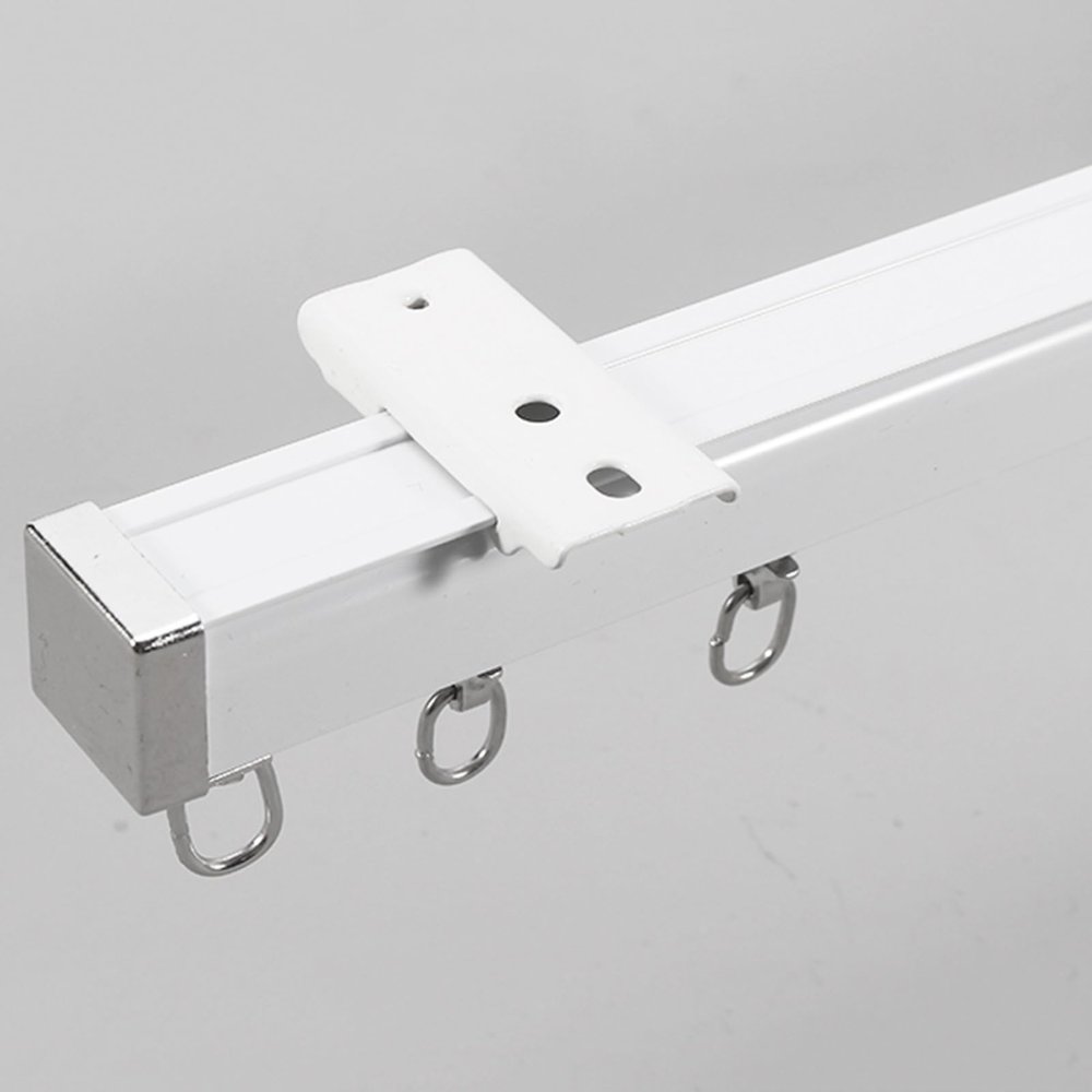 YJLTKL Ceiling Curtain Track Set - Room Divider Curtain Track, 3.3ft-19.7ft / 1-6m, Heavy Duty Aluminum Alloy Ceiling Track(Color:W-C-b1,Size:5.9ft/1.8m(2 * 90cm))