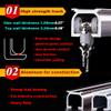 YJLTKL Ceiling Curtain Track Set - Room Divider Curtain Track, 3.3ft-19.7ft / 1-6m, Heavy Duty Aluminum Alloy Ceiling Track(Color:W-C-b1,Size:5.9ft/1.8m(2 * 90cm)) view 3