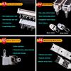 YJLTKL Ceiling Curtain Track Set - Room Divider Curtain Track, 3.3ft-19.7ft / 1-6m, Heavy Duty Aluminum Alloy Ceiling Track(Color:W-C-b1,Size:5.9ft/1.8m(2 * 90cm)) view 4
