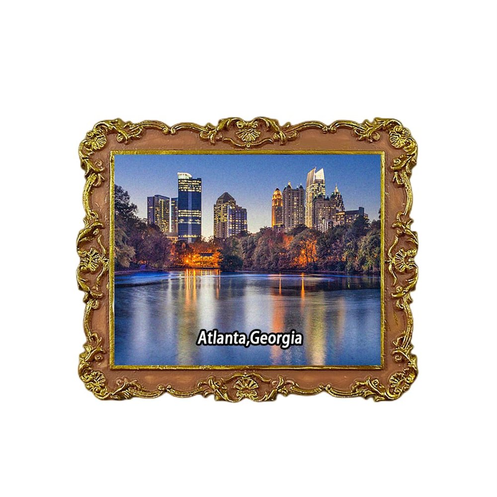 Atlanta Georgia United States Refrigerator Magnet 3D Travel Souvenir Fridge Decoration Magnetic Sticker Craft Collection