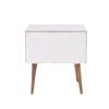 Gualiy Solid Wood Storage Nightstand with 2 Drawers, White Bedside Tables, Easy to Assembly view 3