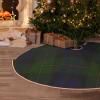 DKJlitter Christmas Tree Skirt, Bonner Clan Tartan Xmas Tree Skirts Mat Farmhouse Rustic Xmas Holiday Indoor Party Outdoor Decoration 36 inches view 1