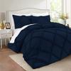 1Pcs Diamond Ruffle Duvet Cover Super Soft with Zipper Closure & Corner Ties Hotel Collection 800 Thread Count 100% Egyptian Cotton, King/California King Size (94" x 104") Inch - Navy Blue Solid view 2