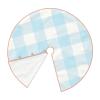 DKJlitter Christmas Tree Skirt, Baby Boy Pastel Blue Gingham Plaid Xmas Tree Skirts Mat Farmhouse Rustic Xmas Holiday Indoor Party Outdoor Decoration 30 inches view 4