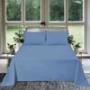 3 Piece Luxury Alaskan King Size (132'' x 120") Flat Sheet 800 Thread Count 100% Egyptian Cotton Flat Sheet - Wrinkle, Fade, Stain Resistant - Medium Blue Solid view 4