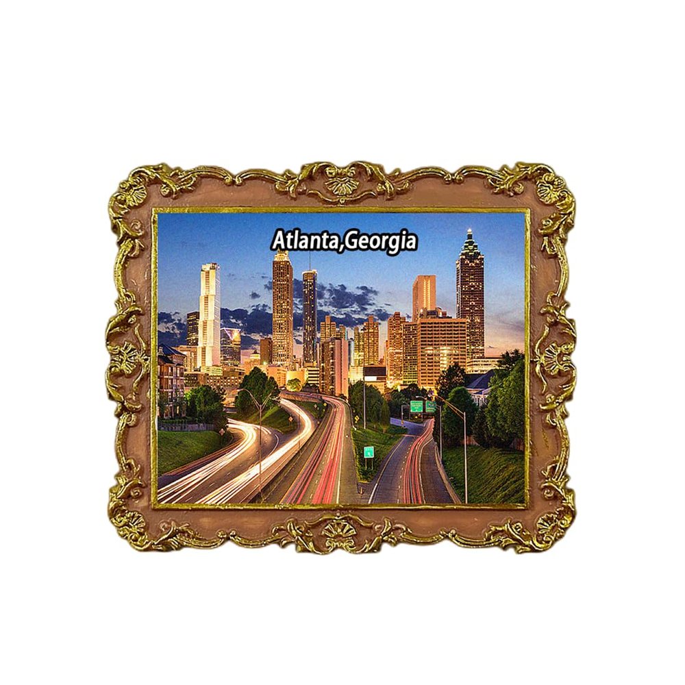 Atlanta Georgia United States Refrigerator Magnet 3D Travel Souvenir Fridge Decoration Magnetic Sticker Craft Collection