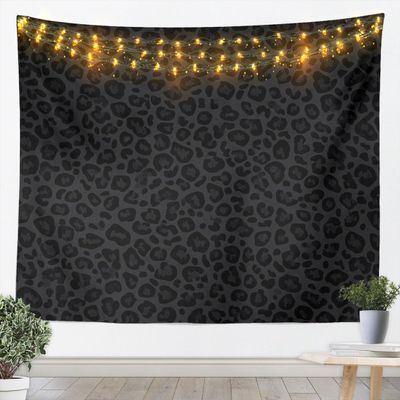 Leopard Print Kids Tapestry,Abstract Cheetah Skin Texture Wall Tapestries,Girls Boys Women Room Decor,Rustic Farmhouse Retro Wall Hanging,Black Noble Home Wall Decor,XLarge 70.9 x 92.5 Inches