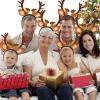 Lyrow 12 Pcs Reindeer Antlers Headbands for Adults Christmas Antlers Headband with Bells Holiday Party Gift (Brown Hair Style) view 3