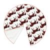 DKJlitter Christmas Tree Skirt, Buffalo Plaid Horse Rustic Country Western Xmas Tree Skirts Mat Farmhouse Rustic Xmas Holiday Indoor Party Outdoor Decoration 30 inches view 4