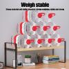 DELURA Black Bookcase, Open Bookshelf - Steel and Wood Display Stand, Modern Book Shelf for Bedroom, Living Room and Home Office (Size : 50 * 20 * 36) view 4