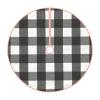 DKJlitter Christmas Tree Skirt, Black Buffalo Plaid Xmas Tree Skirts Mat Farmhouse Rustic Xmas Holiday Indoor Party Outdoor Decoration 30 inches view 2