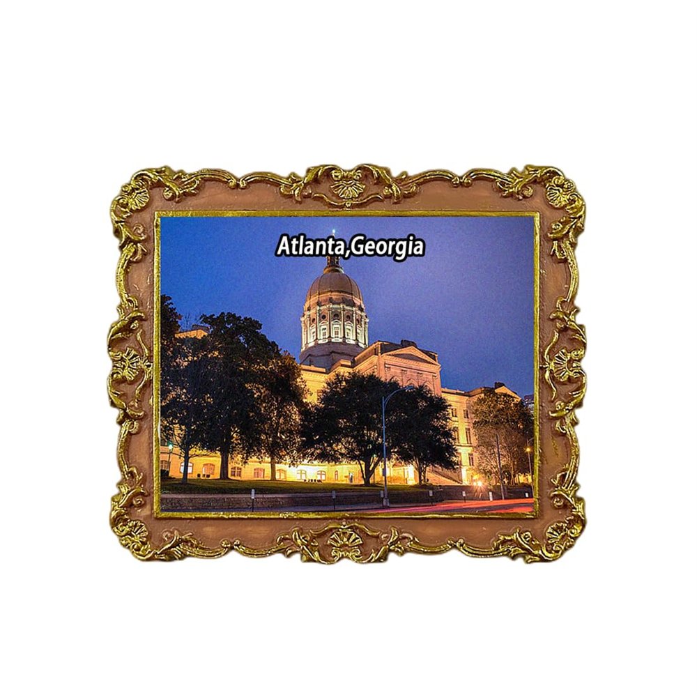 Atlanta Georgia United States Refrigerator Magnet 3D Travel Souvenir Fridge Decoration Magnetic Sticker Craft Collection