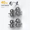 AKTECKE Shower Caddy Hanging Bathroom Organizer: Rustproof Shelf for Inside Shower - No Drilling Racks Over Showerhead - Bath Shelves for Shampoo Soap view 4