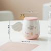 300ml/10oz Love Archery God Ceramic Mug Cartoon Creative Spoon with Cover Gradient Romantic Couple Cup for office home-pink-301-400ml view 2