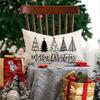 DFXSZ Christmas Pillow Covers 12x20 Inch Black Christmastree Merry Christmas Decorative White Throw Pillows Winter Decor for Home Couch view 4