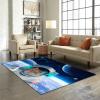 Cartoon Astronaut Kitten Area Rugs, Space Planet Moon Easy Clean Rug, Soft Non-Skid Carpet Throw Rug for Kids Teen Girls Boys Bedroom, Living Room Bathroom Classroom Office 5ftx7ft view 4