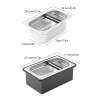 Coffee Knock Box,Espresso Dump Bin,Coffee Bin Espresso Knock Box Rubber Coffee Box with Removable Stainless Steel Ground Container for Cafe Bar(l) view 2