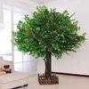 ESRADA Simulated Banyan Tree, Fake Tree with Real Wood Trunk, Artificial Plants Hotel Landscaping Tree Wishing Tree Round-1.2mx1m view 1