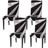 Dining Chair Covers 4 6 Pack Super Fit Stretch Short Dining Room Chair Covers, Washable Spandex Kitchen Parsons Chair Slipcovers Banquet Chair Seat Protector Slipcover (Printed-29, 4) view 1