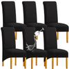 BOGUANG Waterproof XL/Oversized Dining Chair Cover, Parsons Chair Covers(Black, Set of 6(XL)) view 1