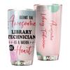 Awesome Library Technician Tumbler Stainless Steel 20oz, Funny Library Technician Gifts Bulk For Birthday Christmas, Library Technician Gifts For Men Women Office Coworker Driking Coffee Cup Humor view 1