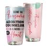 Awesome Addiction Counselor Tumbler Stainless Steel 20oz, Funny Addiction Counselor Gifts Bulk For Birthday Christmas, Addiction Counselor Gifts For Men Women Office Coworker Driking Coffee Cup Humor view 1