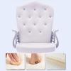 AZMANI Adjustable Desk Chair Swivel Home Office Mid Back Executive Ergonomic Makeup Computer Chair 360 Swivel,Chair PU Leather,White view 4