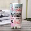 Awesome Managing Director Tumbler Stainless Steel 20oz, Funny Managing Director Gifts Bulk For Birthday Christmas, Managing Director Gifts For Men Women Office Coworker Driking Coffee Cup Humor view 2