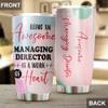 Awesome Managing Director Tumbler Stainless Steel 20oz, Funny Managing Director Gifts Bulk For Birthday Christmas, Managing Director Gifts For Men Women Office Coworker Driking Coffee Cup Humor view 4