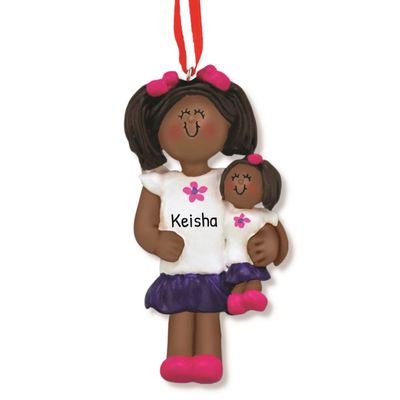 3D Toddler Ornaments for Christmas Tree 2025 - Ornament for Kids Cozy Pajama Ornament for Girl Personalized Christmas Ornaments for Kids Gifts for Girls African AmericanToddler Girl Decorations