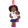 3D Toddler Ornaments for Christmas Tree 2025 - Ornament for Kids Cozy Pajama Ornament for Girl Personalized Christmas Ornaments for Kids Gifts for Girls African AmericanToddler Girl Decorations view 2