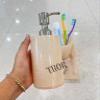 Modern Bathroom Accessories Set 4 Pcs Marble Look Bathroom Sets for Counter Top Restroom Apartment Decor Stuff Imitated Resin Kits Gift for Women and Men view 2