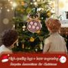 Personalized 2025 Christmas Ornaments, Customize 1-10 Names Christmas tree decoration Laser Engraved Names, Comes with a rope (10 Names, Antlers + golden foliage (most options)) view 3